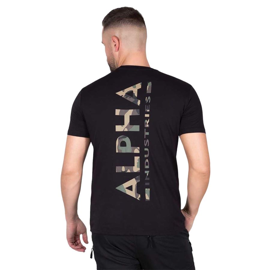 Backprint t camo print t-shirt da uomo Alpha Industries | 128507CP380